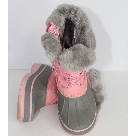 DREAM PAIRS Girls Pink Mid Calf Faux Fur Lined Winter Snow Muck Boots Youth 2 - Picture 14 of 14